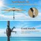 Costway 7.5 ft Solar Powered Patio Umbrella with LED Lights Push Button Tilt Crank Handle Beige/Gray/Navy/Black/Brown/Red